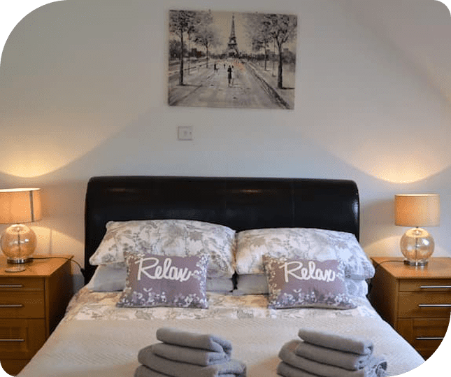 View of one of the bedrooms at one of our lovely properties